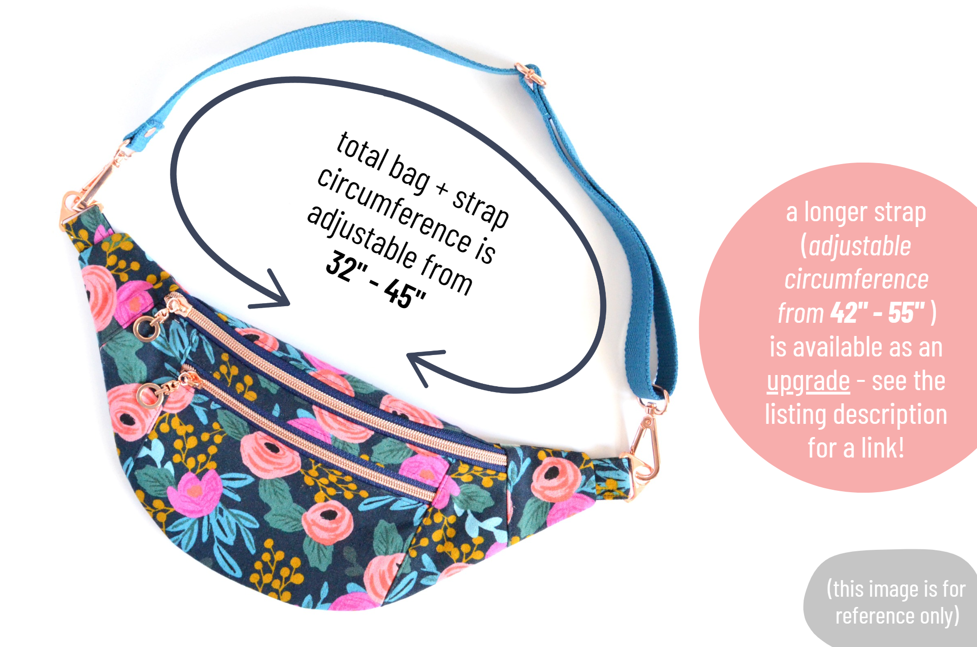 Pink & Orange Mini Floral Fanny Pack