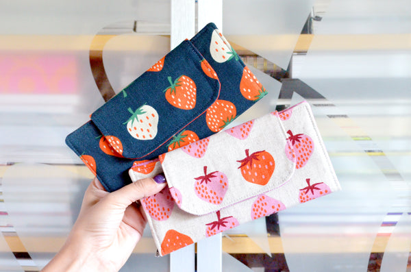 Pink & Blue Strawberry Wallet