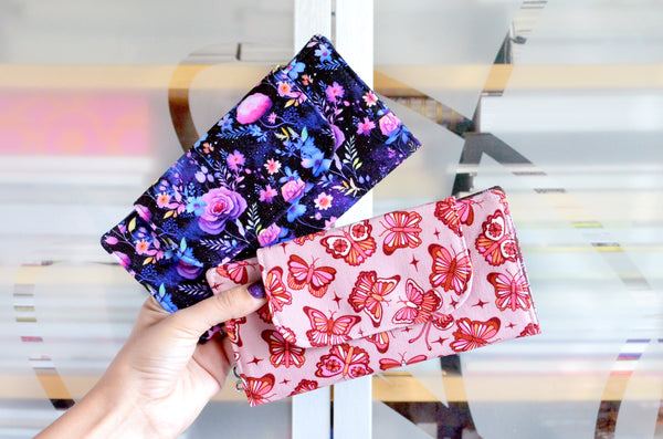 Purple Butterfly & Magic Garden Floral Wallet