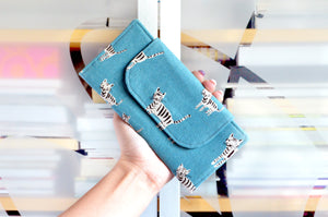 Blue Tiger Kitty Wallet