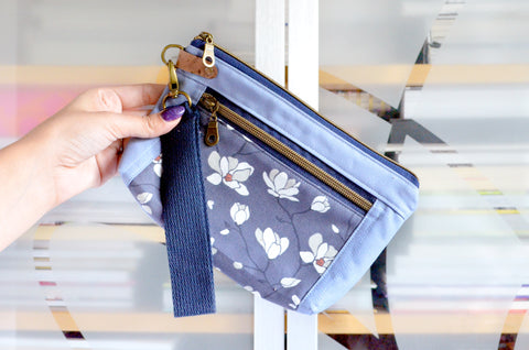 *SAMPLE ITEM* Fabric Double-Zip Wristlet