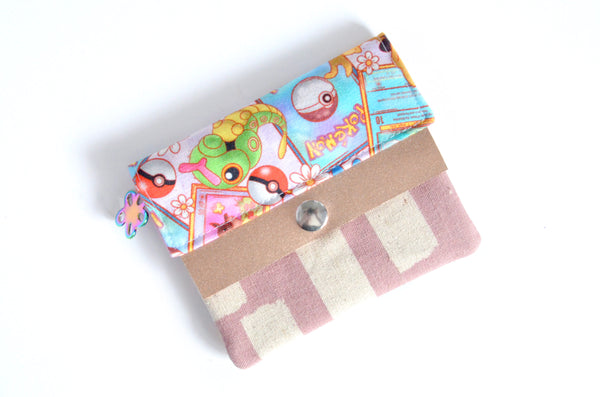 Rainbow Monster Mini Leather Snap Wallet