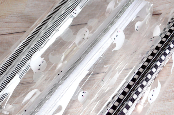 NEW *Clear Vinyl* Ghosts Pencil Roll