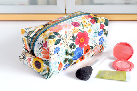 Beige Curio Blossom Rifle Paper Co Toiletry Bag