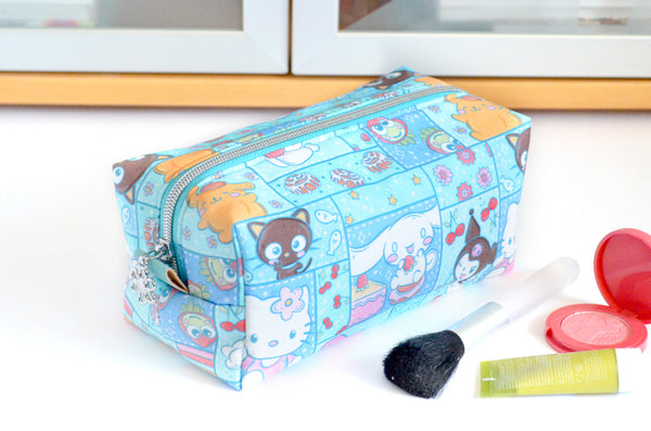 Blue Kitty Boxy Toiletry Bag