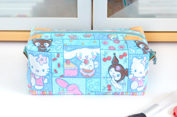 Blue Kitty Boxy Toiletry Bag