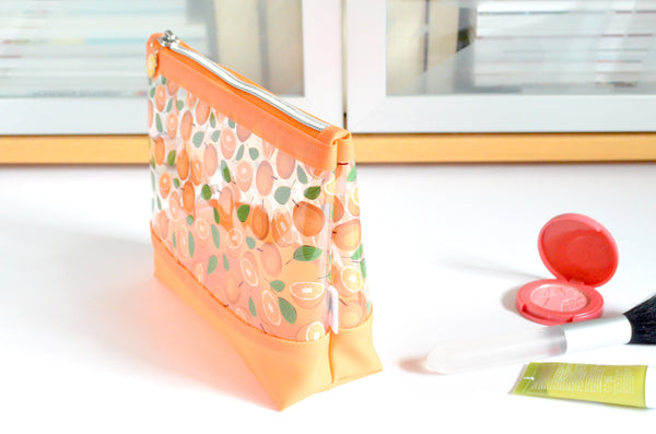 Orange Citrus *Clear & Jelly Vinyl* Cosmetic Bag