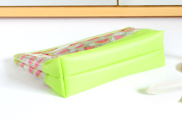 Green Watermelon *Clear & Jelly Vinyl* Cosmetic Bag