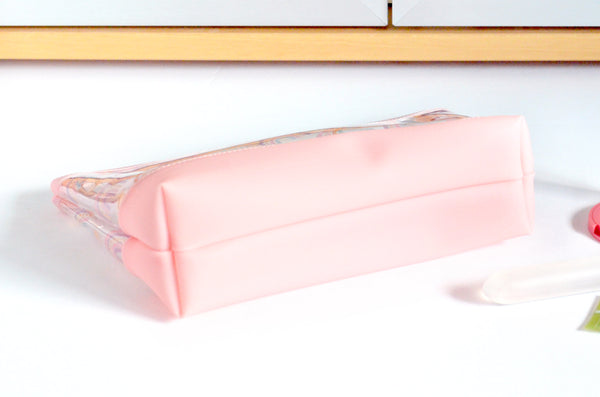 Light Pink Rainbow *Clear & Jelly Vinyl* Cosmetic Bag