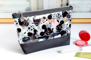 Black Mouse *Clear & Jelly Vinyl* Cosmetic Bag