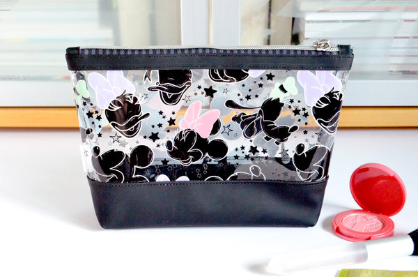 Black Mouse *Clear & Jelly Vinyl* Cosmetic Bag