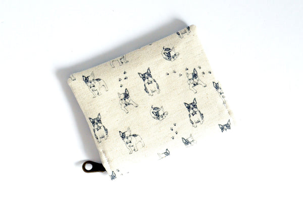 Black & White Boston Terrier Mini Leather Snap Wallet