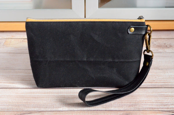 Black Sunshine Double-Zip Wristlet