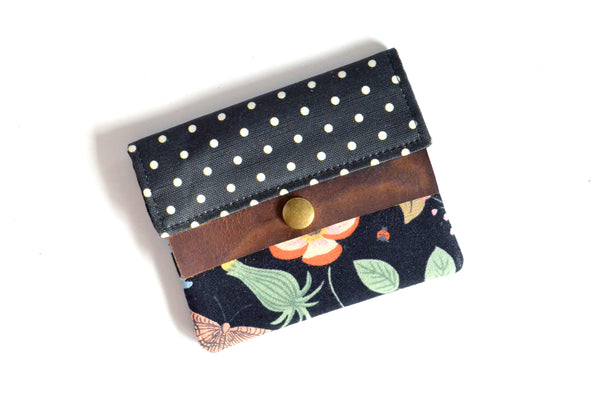 Black Rifle Paper Co Strawberry Fields Leather Snap Wallet