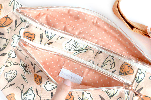 Pink Floral & Butterfly Fanny Pack