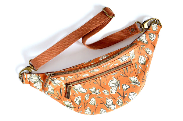 Rust Floral & Butterfly Fanny Pack