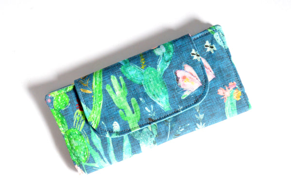 Blue Desert Cactus Wallet