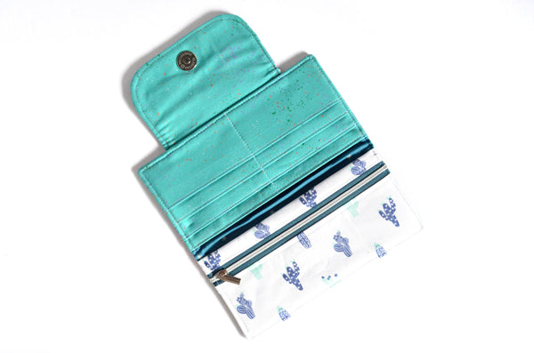 Blue Desert Cactus Wallet