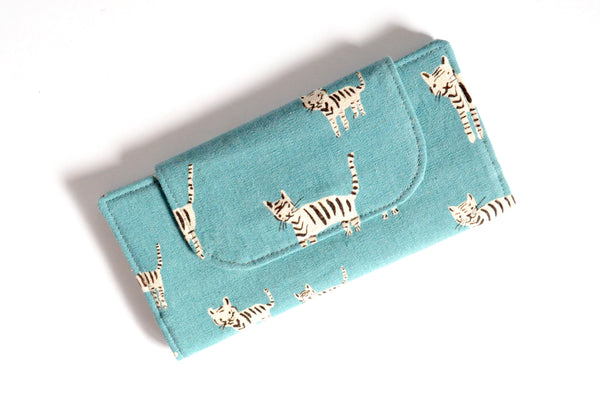 Blue Tiger Kitty Wallet