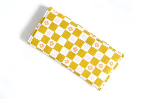 Green Checker Daisy Wallet