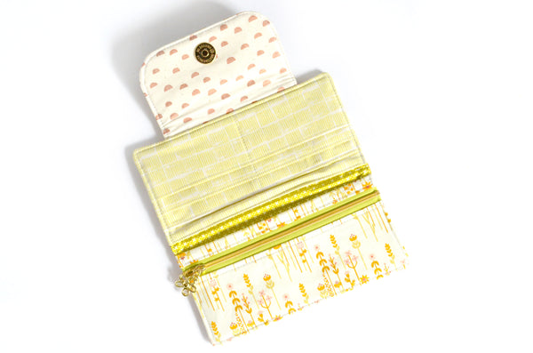 Green Checker Daisy Wallet