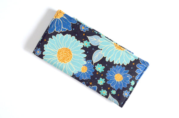 Navy Blue Daisy Wallet