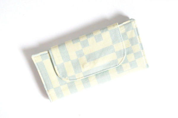 Light Blue Funky Checker Wallet