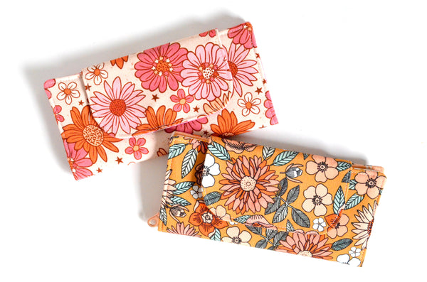 Pink & Yellow Boho Floral Wallet