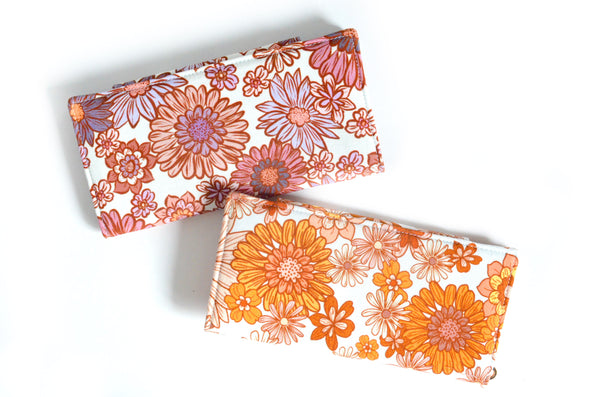 Purple & Orange Golden June Floral Wallet