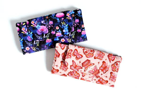 Purple Butterfly & Magic Garden Floral Wallet