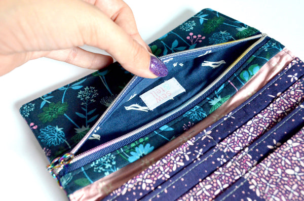 Purple Butterfly & Magic Garden Floral Wallet