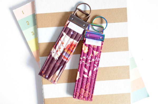 Purple Fabric Keychain