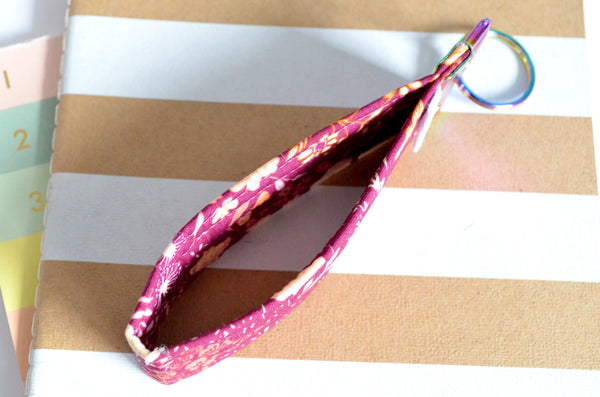 Purple Fabric Keychain