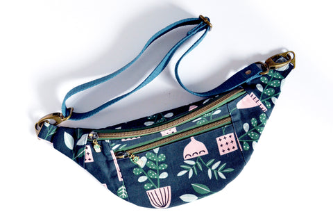 Navy Houseplant Fanny Pack