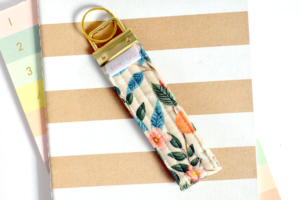 Beige Rifle Paper Co Citrus Fabric Keychain