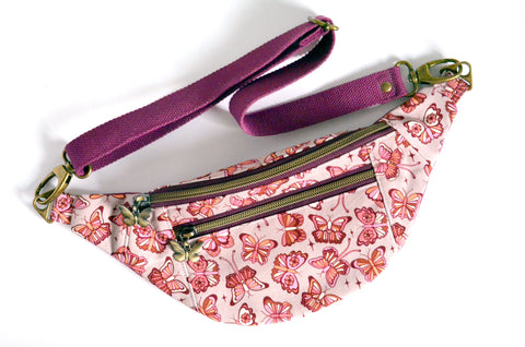 Purple Butterfly Fanny Pack