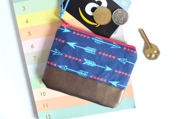 Blue Arrow Coin Purse