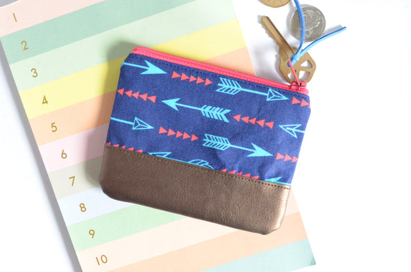 Blue Arrow Coin Purse