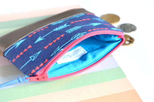 Blue Arrow Coin Purse