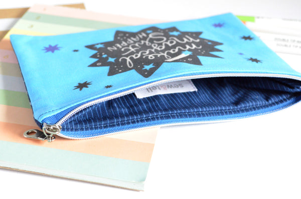 Small Sweary Pouch - Blue "Magical Sh*t"