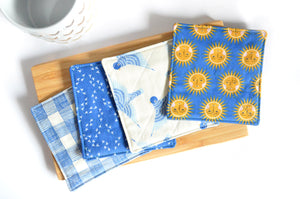 Blue Birdsong Coaster Set