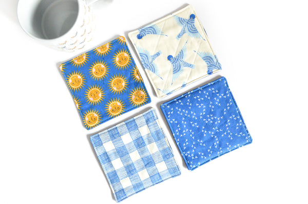 Blue Birdsong Coaster Set