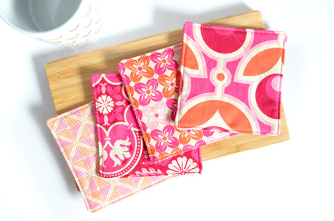 Hot Pink Geo Coaster Set