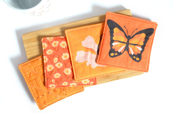 Butterfly Hibiscus Coaster Set