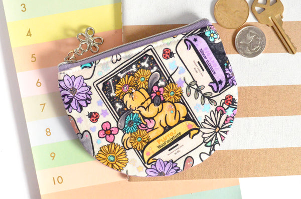 Garden Pup Round Coin Purse