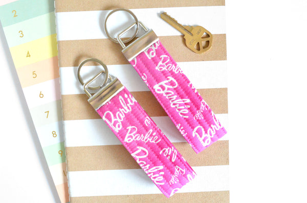 PINK Fabric Keychain