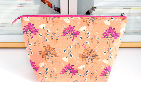 Peach Floral - Jumbo & Boxy Toiletry Bags