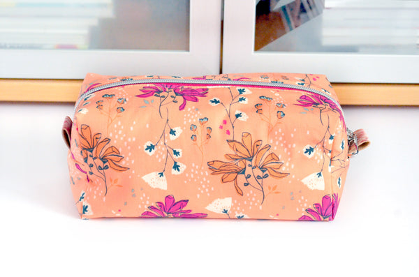 Peach Floral - Jumbo & Boxy Toiletry Bags