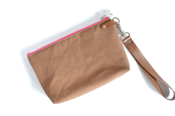 Pink Rifle Paper Co Garden Party Double-Zip Wristlet