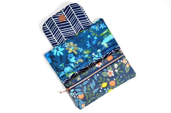 Rifle Paper Co Navy Bramble Citrus Wallet